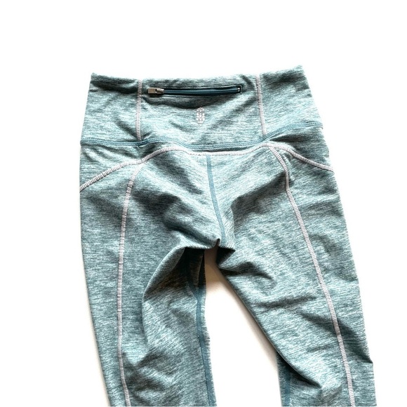 Free People Movement High-Rise 7/8 You're a Peach Leggings XS Grey Teal - Picture 6 of 16